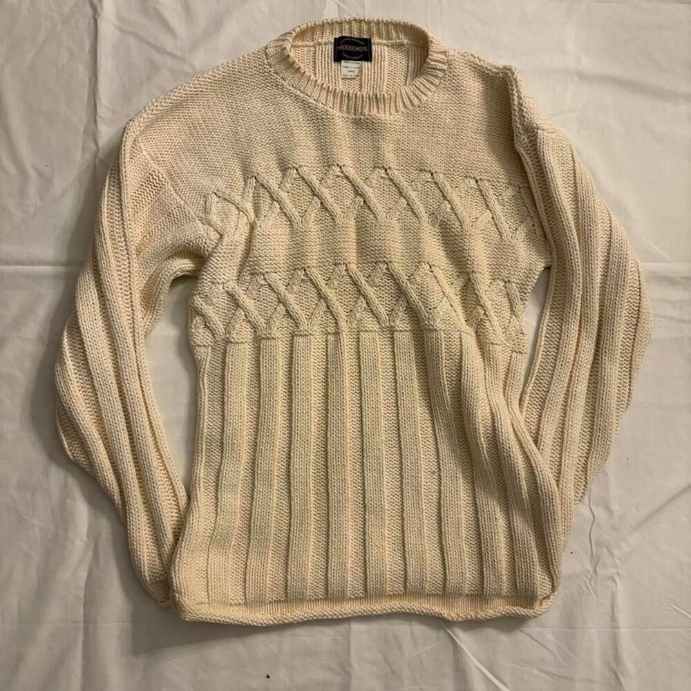 Women's Cream and Tan Jumper